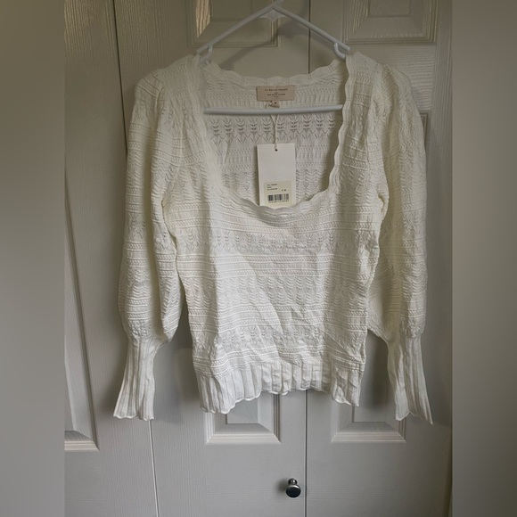 NWT Sezane Pull Ronnie Ercu White Knit Sweater Jumper - Picture 5 of 11